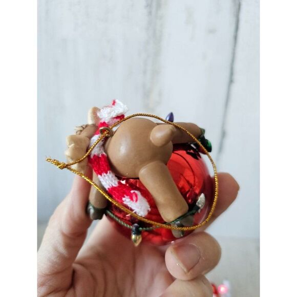 Hallmark reindeer slippers light up string light ornament Xmas tree reindeer lig - Picture 8 of 12